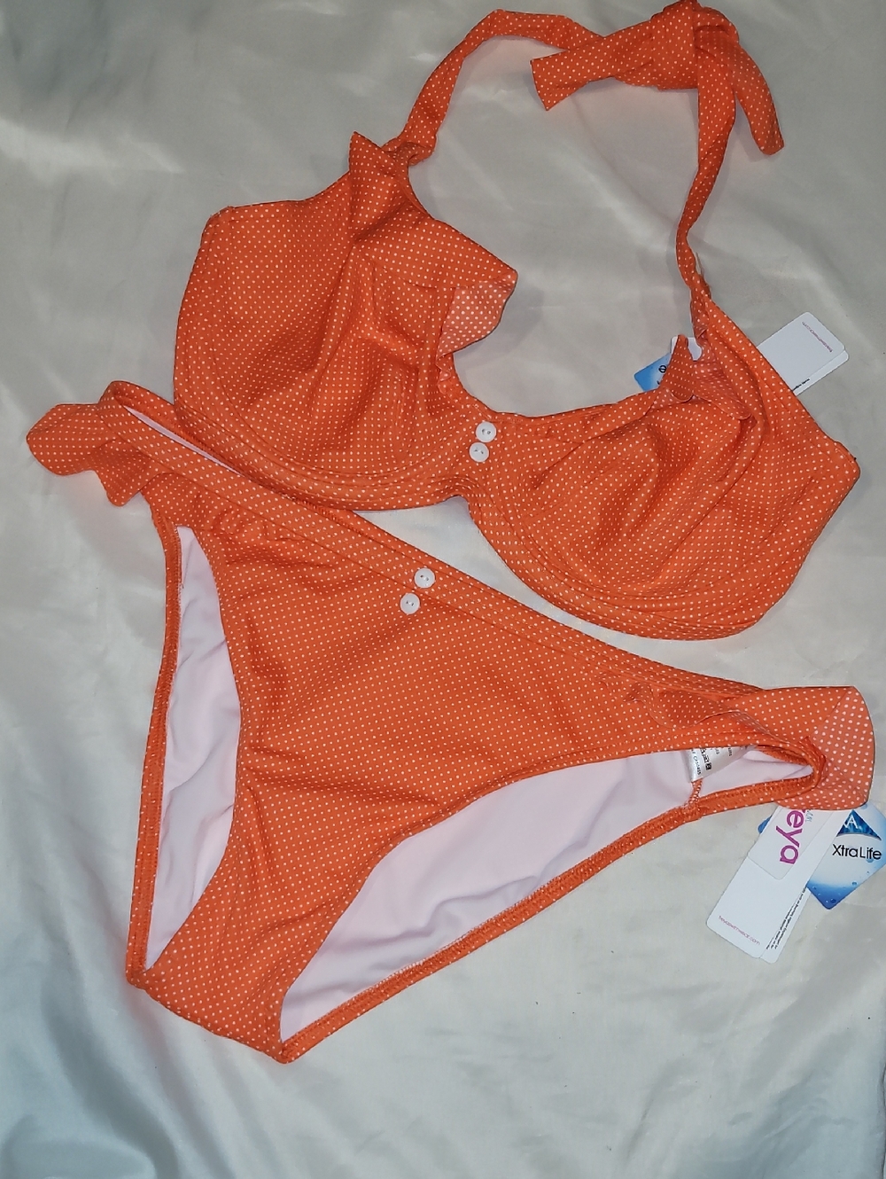 Freya Coral Polka Dot Bikini Set